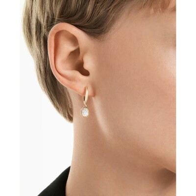Pendants d'oreilles Swarovski Octagon en or jaune et diamant de synthèse