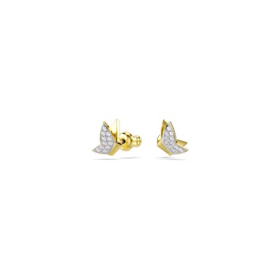 Clous d'oreilles Swarovski en cristaux Swarovski et métal doré