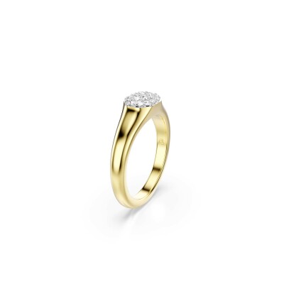 Bague Swarovski Dextera en métal doré et cristaux Swarovski, taille 58