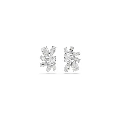 Clous d'oreilles Swarovski Mesmera en métal rhodié et cristaux Swarovski