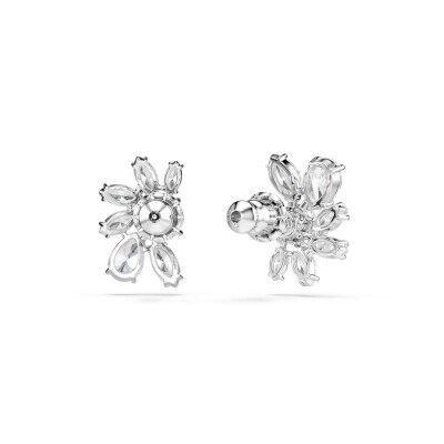 Clous d'oreilles Swarovski Mesmera en métal rhodié et cristaux Swarovski