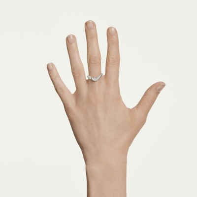 Bague ouverte Swarovski Classica en argent et oxyde de zirconium, taille 55