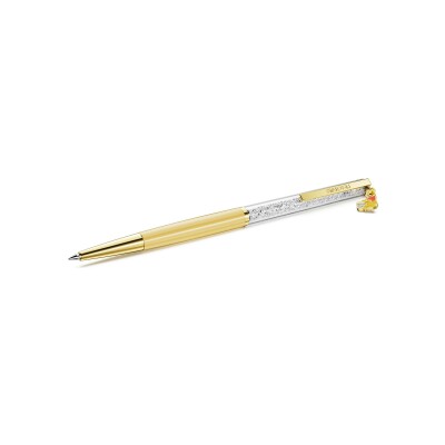 Stylo à bille Swarovski Crystalline Winnie l'Ourson en métal doré, métal et cristaux Swarovski
