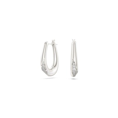 Boucles d'oreilles créoles Swarovski Classica en argent et oxyde de zirconium
