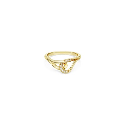 Bague Swarovski Classica en argent, métal doré et oxyde de zirconium, taille 55