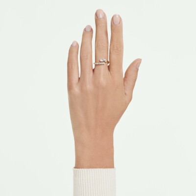 Bague Swarovski Mesmera en métal doré et oxyde de zirconium, taille 58