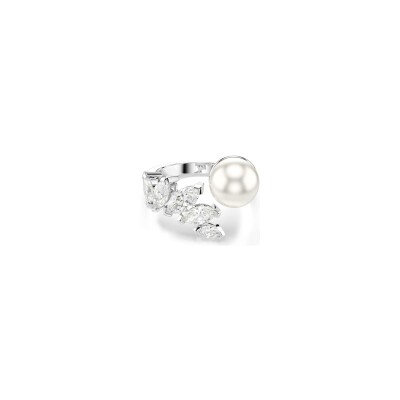 Bague Swarovski Mesmera en cristaux Swarovski, métal rhodié et oxyde de zirconium, taille 55