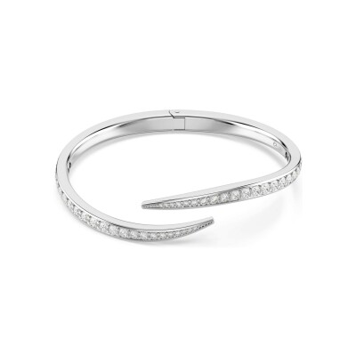 Bracelet jonc Swarovski The Vienna Collection en métal rhodié et oxyde de zirconium, taille M