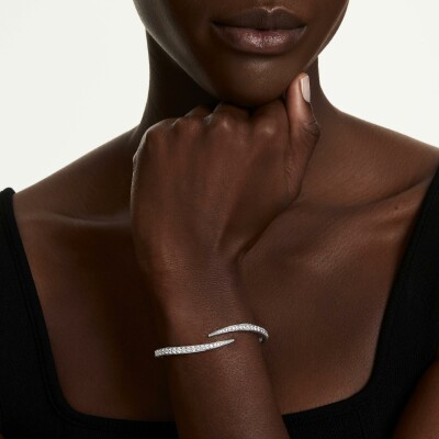Bracelet jonc Swarovski The Vienna Collection en métal rhodié et oxyde de zirconium, taille M