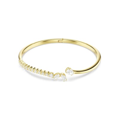 Bracelet jonc Swarovski Mesmera en métal doré et oxyde de zirconium, taille M