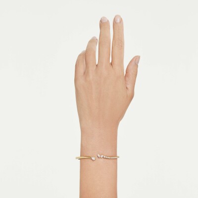 Bracelet jonc Swarovski Mesmera en métal doré et oxyde de zirconium, taille M