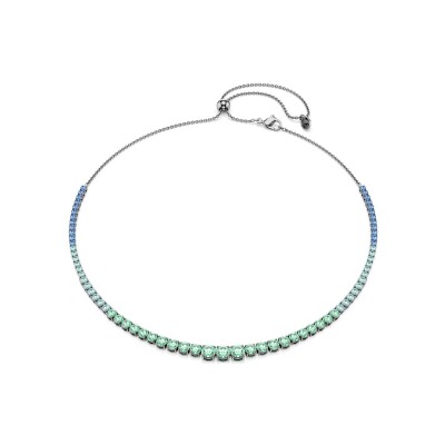 Collier Swarovski Matrix en métal rhodié et oxyde de zirconium