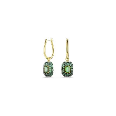 Boucles d'oreilles pendantes Swarovski Sublima en métal doré et oxyde de zirconium