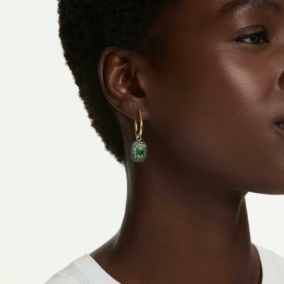 Boucles d'oreilles pendantes Swarovski Sublima en métal doré et oxyde de zirconium