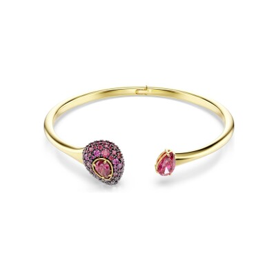 Bracelet jonc Swarovski Sublima en métal doré et oxyde de zirconium, taille M