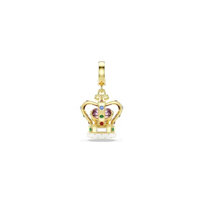 Charm Swarovski Minions en métal doré à l'or et cristaux Swarovski
