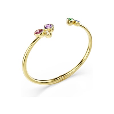 Bracelet jonc Swarovski Imber en métal doré et oxyde de zirconium, taille S