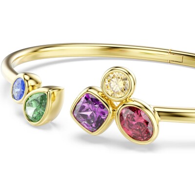 Bracelet jonc Swarovski Imber en métal doré et oxyde de zirconium, taille S