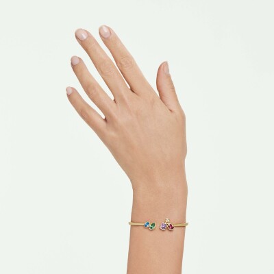 Bracelet jonc Swarovski Imber en métal doré et oxyde de zirconium, taille M