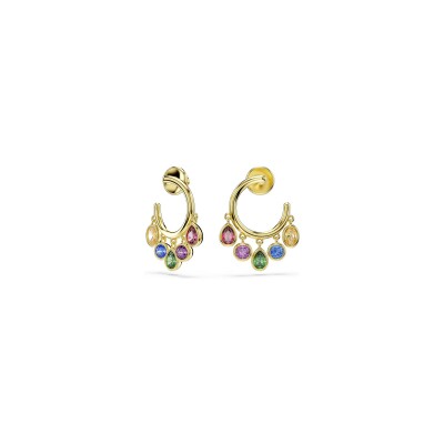 Boucles d'oreilles créoles Swarovski Imber en métal doré et oxyde de zirconium