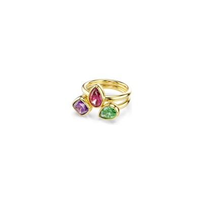 Bague Swarovski Imber en métal doré et oxyde de zirconium, taille 58