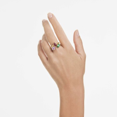 Bague Swarovski Imber en métal doré et oxyde de zirconium, taille 58