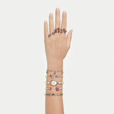 Bague Swarovski Imber en métal doré et oxyde de zirconium, taille 55