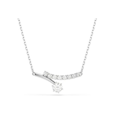 Pendentif Swarovski Matrix en métal rhodié et oxyde de zirconium