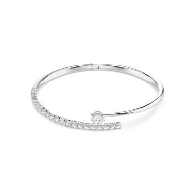 Bracelet jonc Swarovski Matrix en métal rhodié et oxyde de zirconium, taille M