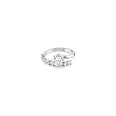 Bague Swarovski Matrix en métal rhodié et oxyde de zirconium, taille 55