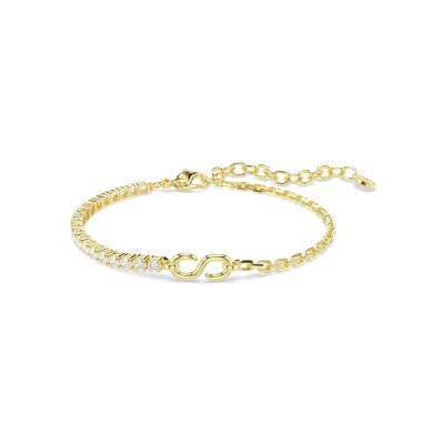 Bracelet Swarovski Matrix en métal doré et oxyde de zirconium