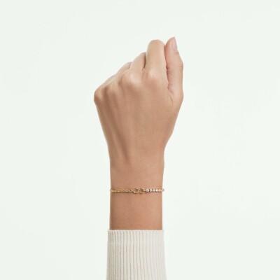 Bracelet Swarovski Matrix en métal doré et oxyde de zirconium