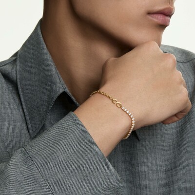 Bracelet Swarovski Matrix en métal doré et oxyde de zirconium
