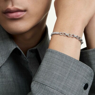 Bracelet Swarovski Matrix en cristaux Swarovski, métal rhodié et oxyde de zirconium