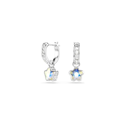 Boucles d'oreilles pendantes Swarovski Chroma en cristaux Swarovski et métal rhodié