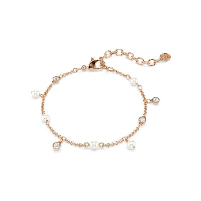 Bracelet Swarovski Imber en cristaux Swarovski, métal doré rose et perle Swarovski