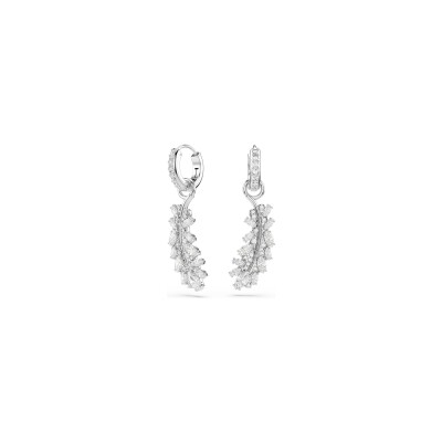 Boucles d'oreilles pendantes Swarovski The Vienna Collection en cristaux Swarovski, métal rhodié et oxyde de zirconium