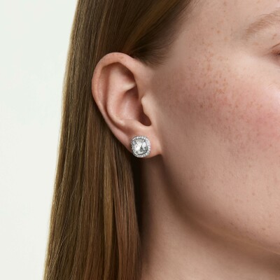 Boucles d'oreilles pendantes Swarovski Una en cristaux Swarovski et métal rhodié