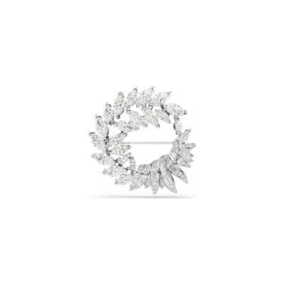 Broche Swarovski Mesmera en métal rhodié et oxyde de zirconium