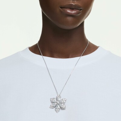 Pendentif Swarovski Idyllia en cristaux Swarovski, métal rhodié et oxyde de zirconium