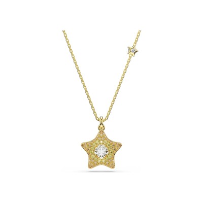 Pendentif Swarovski Sublima en cristaux Swarovski, métal doré et oxyde de zirconium