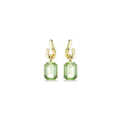 Boucles d'oreilles pendantes Swarovski Millenia en cristaux Swarovski et métal doré