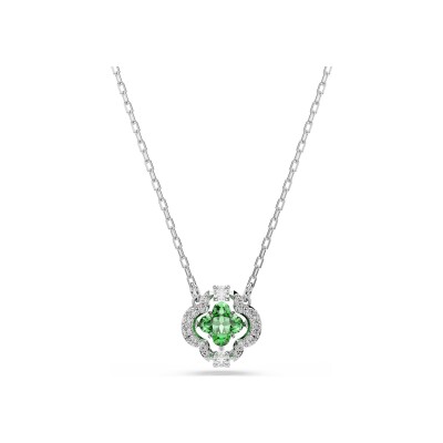 Pendentif Swarovski Una en métal rhodié et oxyde de zirconium