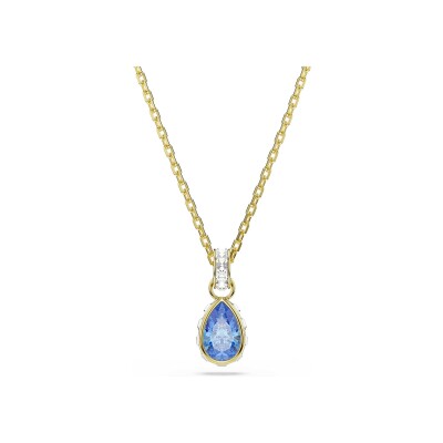 Pendentif Swarovski Chroma en cristaux Swarovski, métal doré et oxyde de zirconium