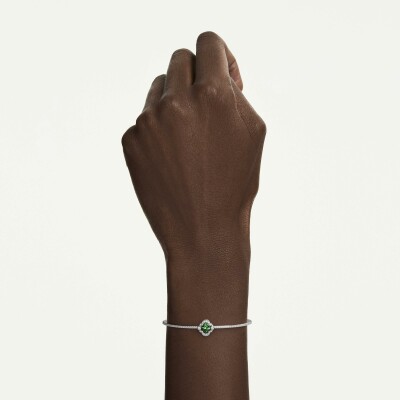 Bracelet jonc Swarovski Una en métal rhodié et oxyde de zirconium