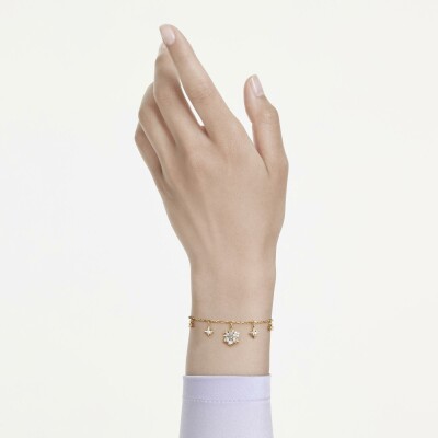 Bracelet Swarovski Magic en métal doré et oxyde de zirconium