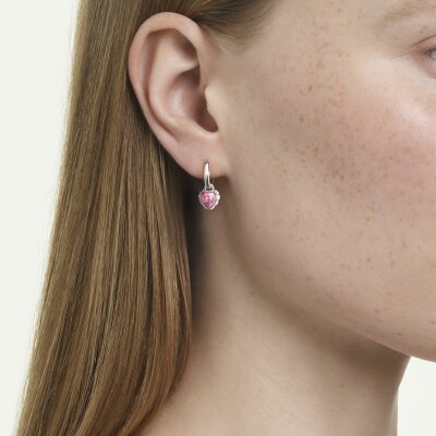 Boucles d'oreilles pendantes Swarovski Chroma en cristaux Swarovski, métal rhodié et oxyde de zirconium