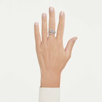 Bague Swarovski The Vienna Collection en métal rhodié et oxyde de zirconium, taille 55