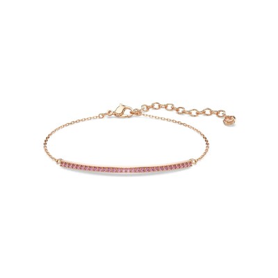 Bracelet Swarovski en métal doré rose et oxyde de zirconium