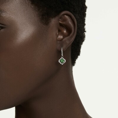 Boucles d'oreilles pendantes Swarovski Una en cristaux Swarovski, métal rhodié et oxyde de zirconium